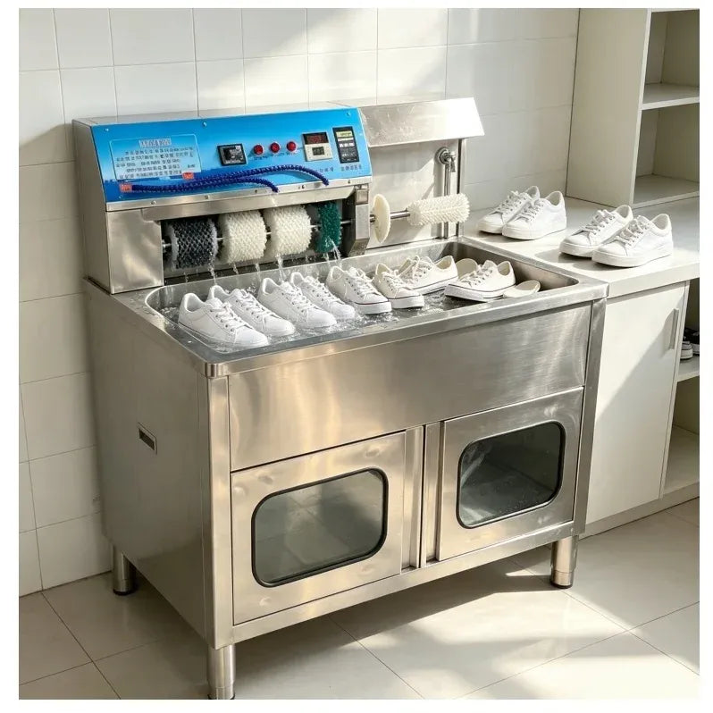 Professional Shoe Washer Dryer Combo Unit with Ozone Sanitizing for Laundry Shop Sneaker Cleaning