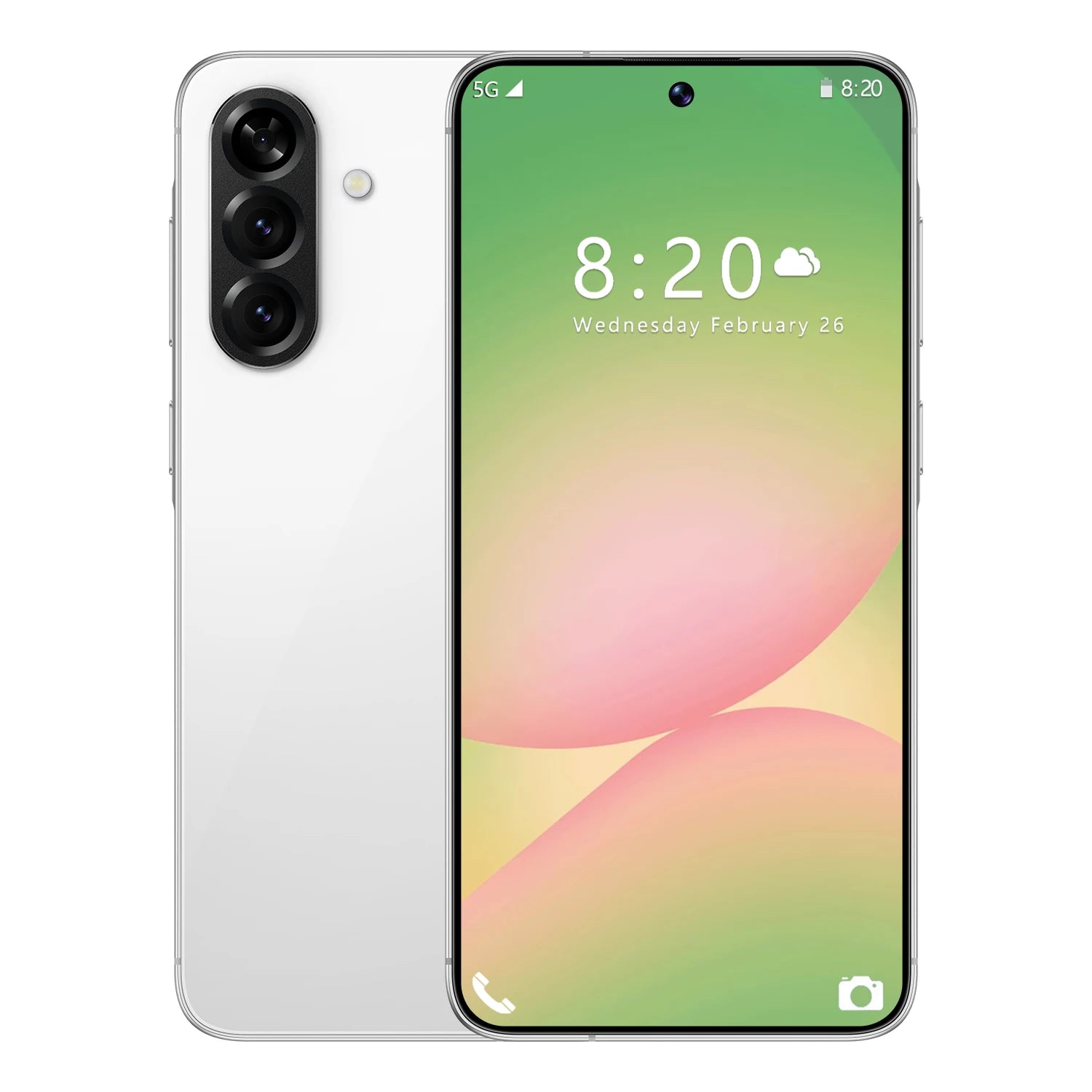 Tidesmit 5G Smartphone, 7.3 Inch OLED, 16GB RAM, 1TB Unlocked White 16g Tidesmit