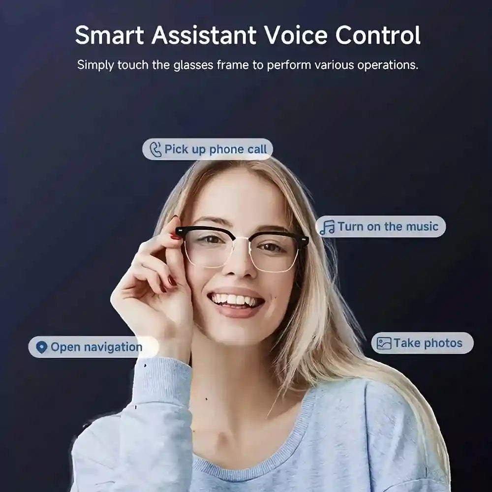 Tidesmit AI Smart Glasses: Wireless Bluetooth Audio & VR Immersive Tech Tidesmit