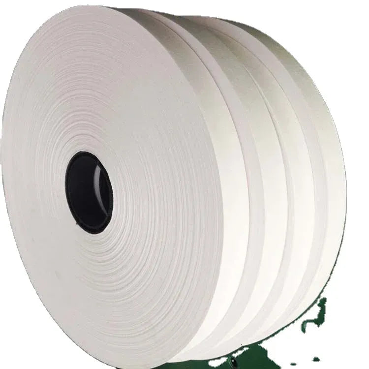 White hot melt glue tape roll with stacked layers, single-sided adhesive roll