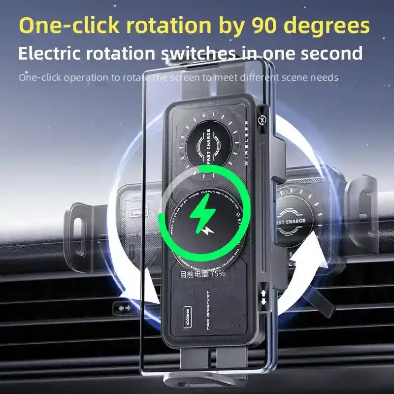 15W Car Wireless Charger - Qi Certified Flexible Phone Holder Tidesmit