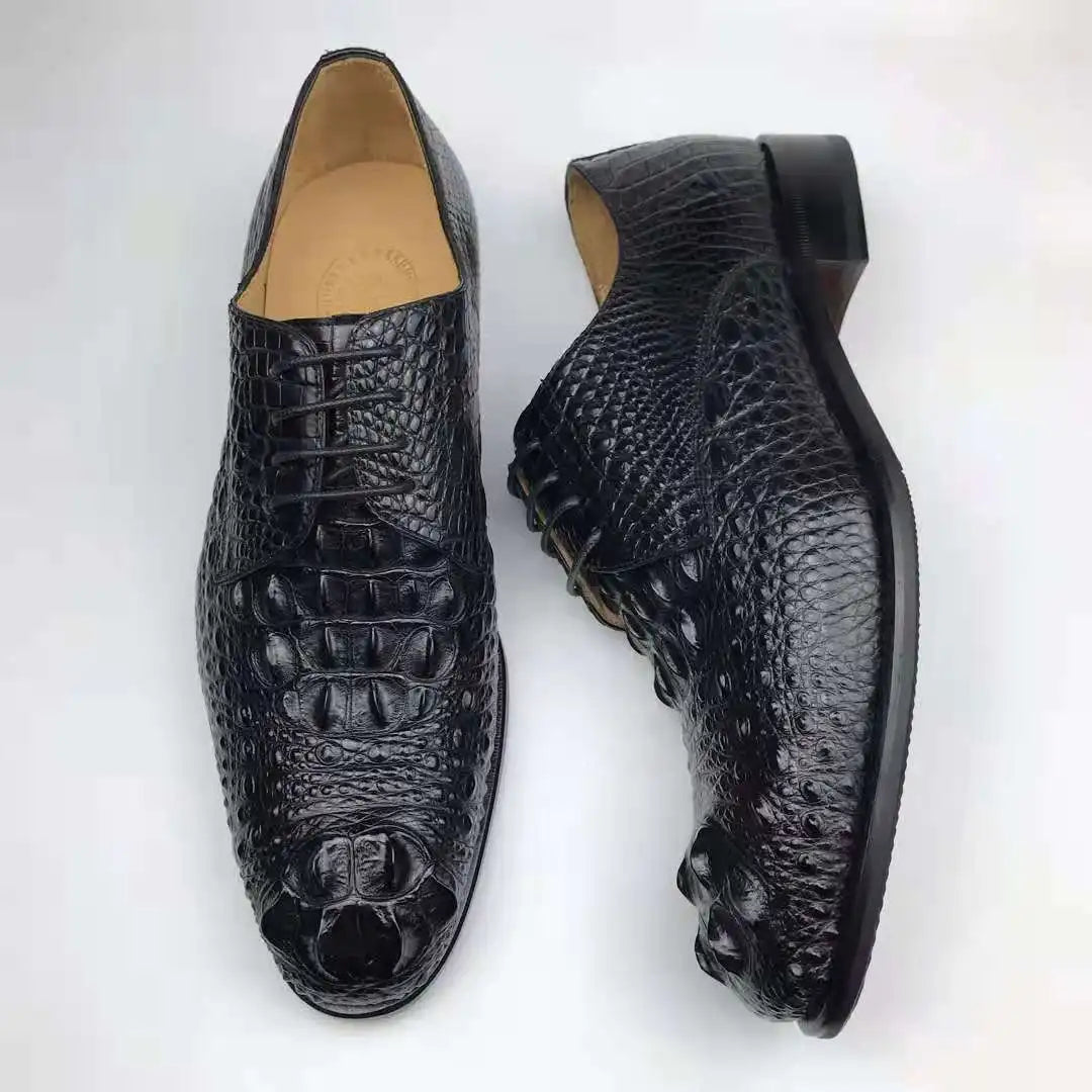 Goodyear Genuine Crocodile Leather Shoes Original Modish Stylish Alligator Dress Shoes Trendy New Customized Shoes Men