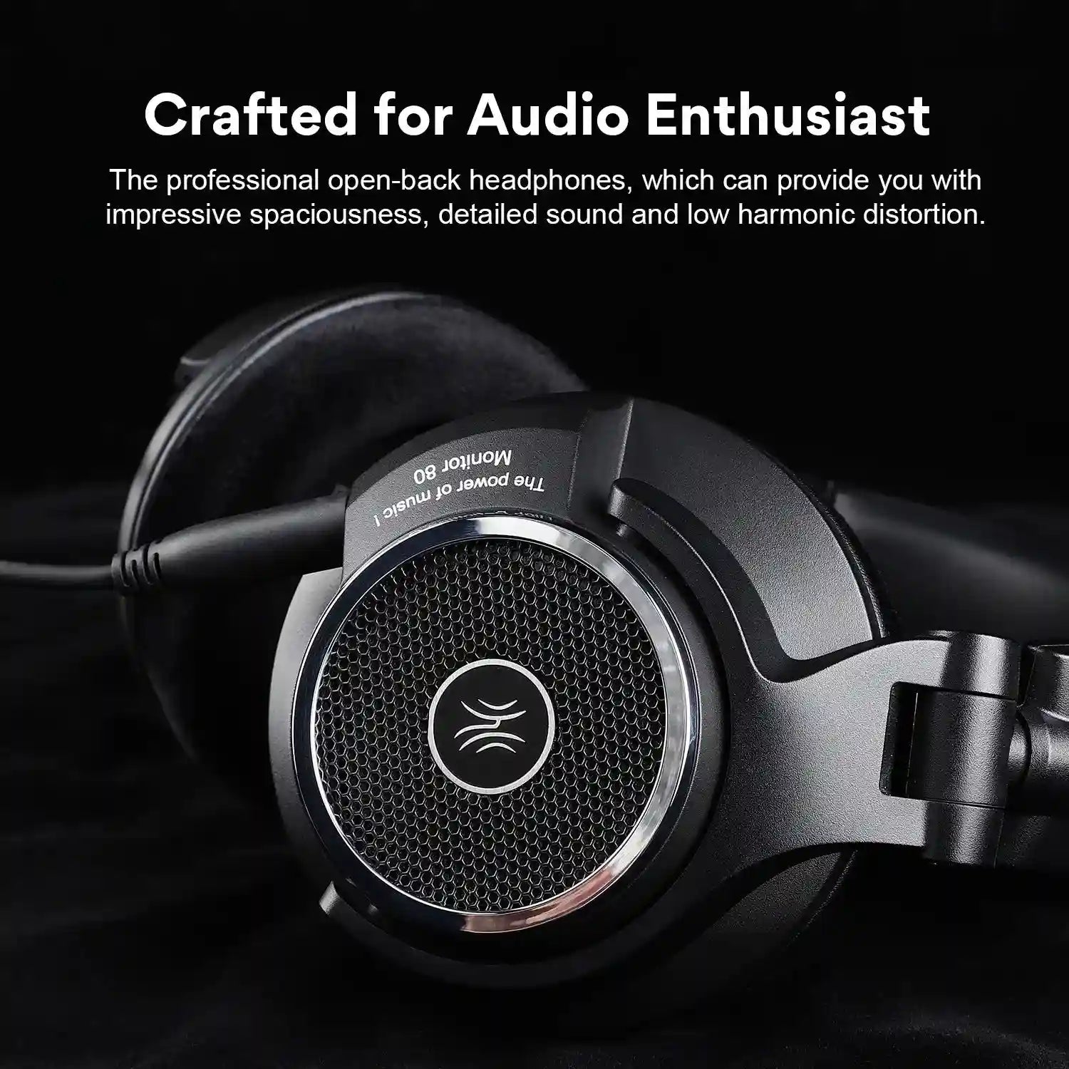 Open Back Audiophile Headphones - Wired Hi-Res Studio Monitor Tidesmit