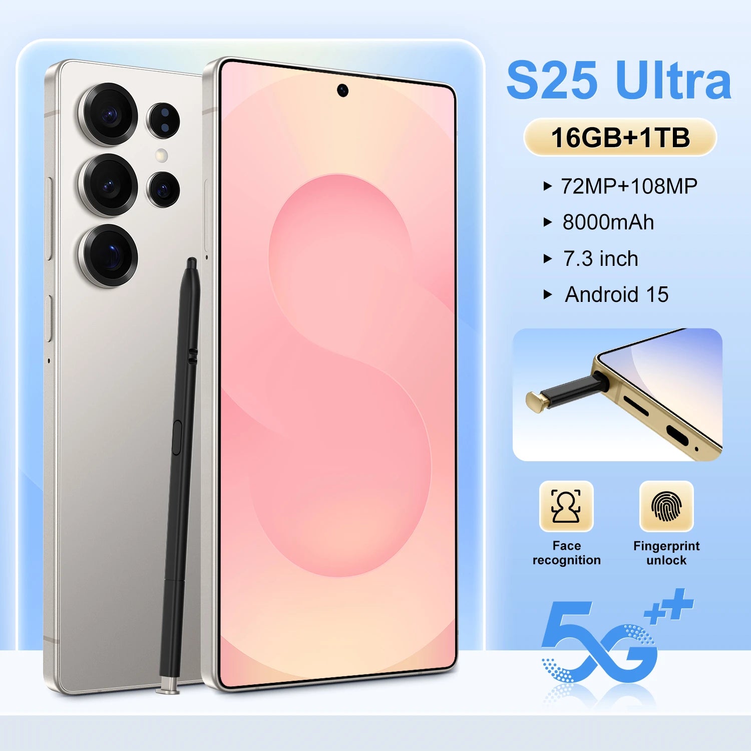 S25 Ultra 5G Smartphone | 16GB RAM, 1TB Storage, AMOLED Display Tidesmit