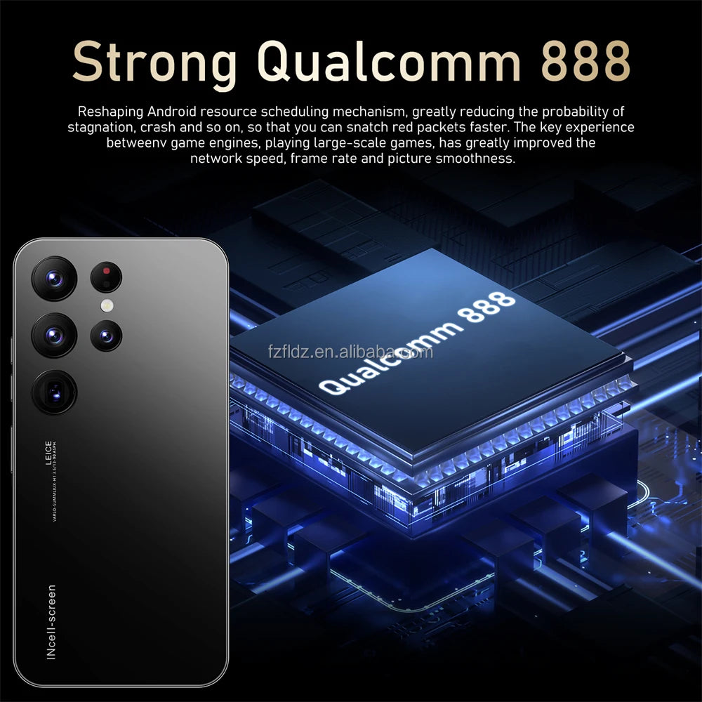 Hot Sale S24 Ultra 5G Smartphone 16GB+1TB 7.3 Inch HD Screen Android 13 Dual Card Unlocked High Quality Mobile Phone