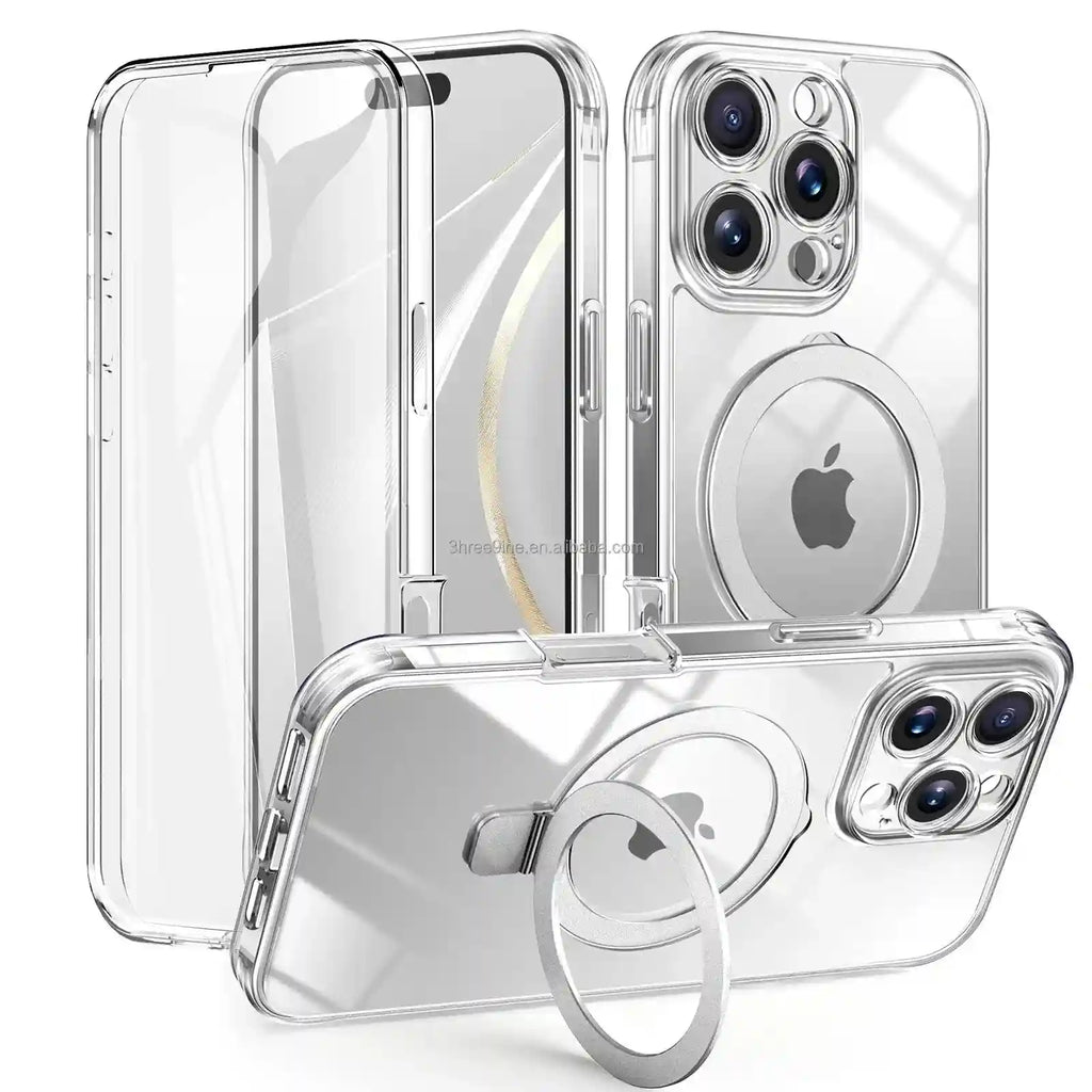 Magnetic Phone Ring Holder for iPhone 16 Pro Gray - Secure Grip Accessory Tidesmit