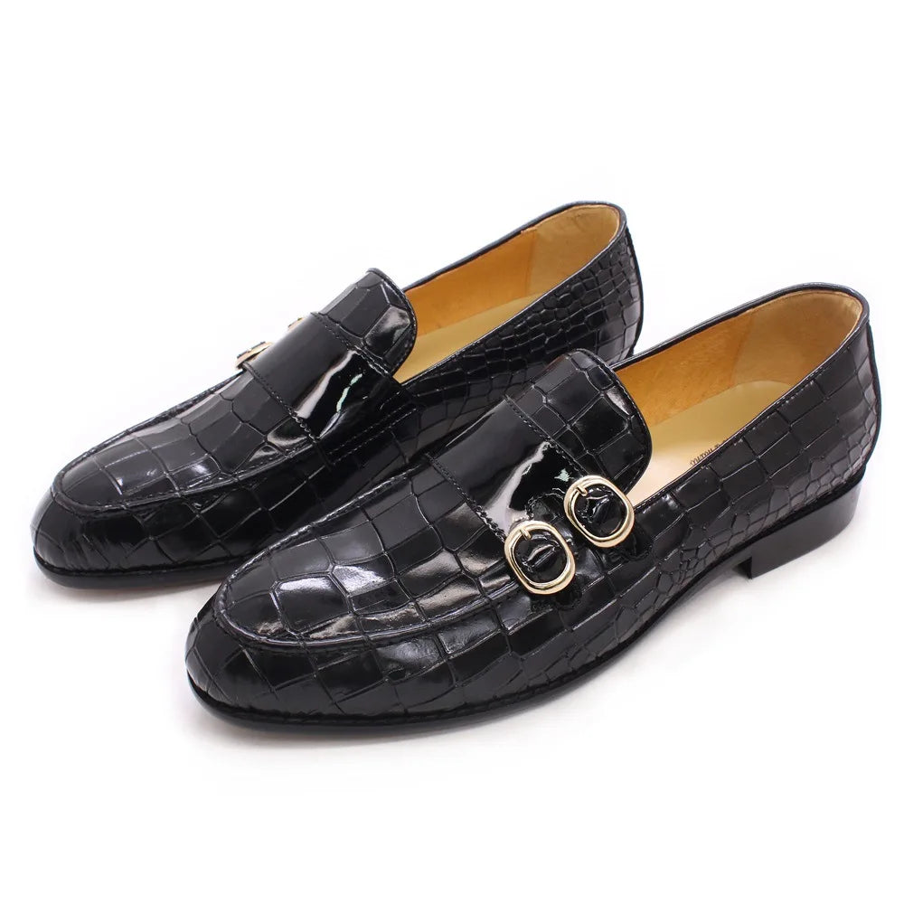 Dropshipping Classic British Men's Dress Shoes Genuine Leather Office Loafers Height Increasing Big Size Fashionable Formal