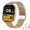 Y13 Smartwatch with Heart Rate Monitor and Bluetooth Calling Gold steel+silicone bracelet Y13 My Store