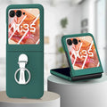 Motorola Razr 50 Ultra Case with Screen Protector - Pink Ring Green (With Steel film) OPP Bag Tidesmit
