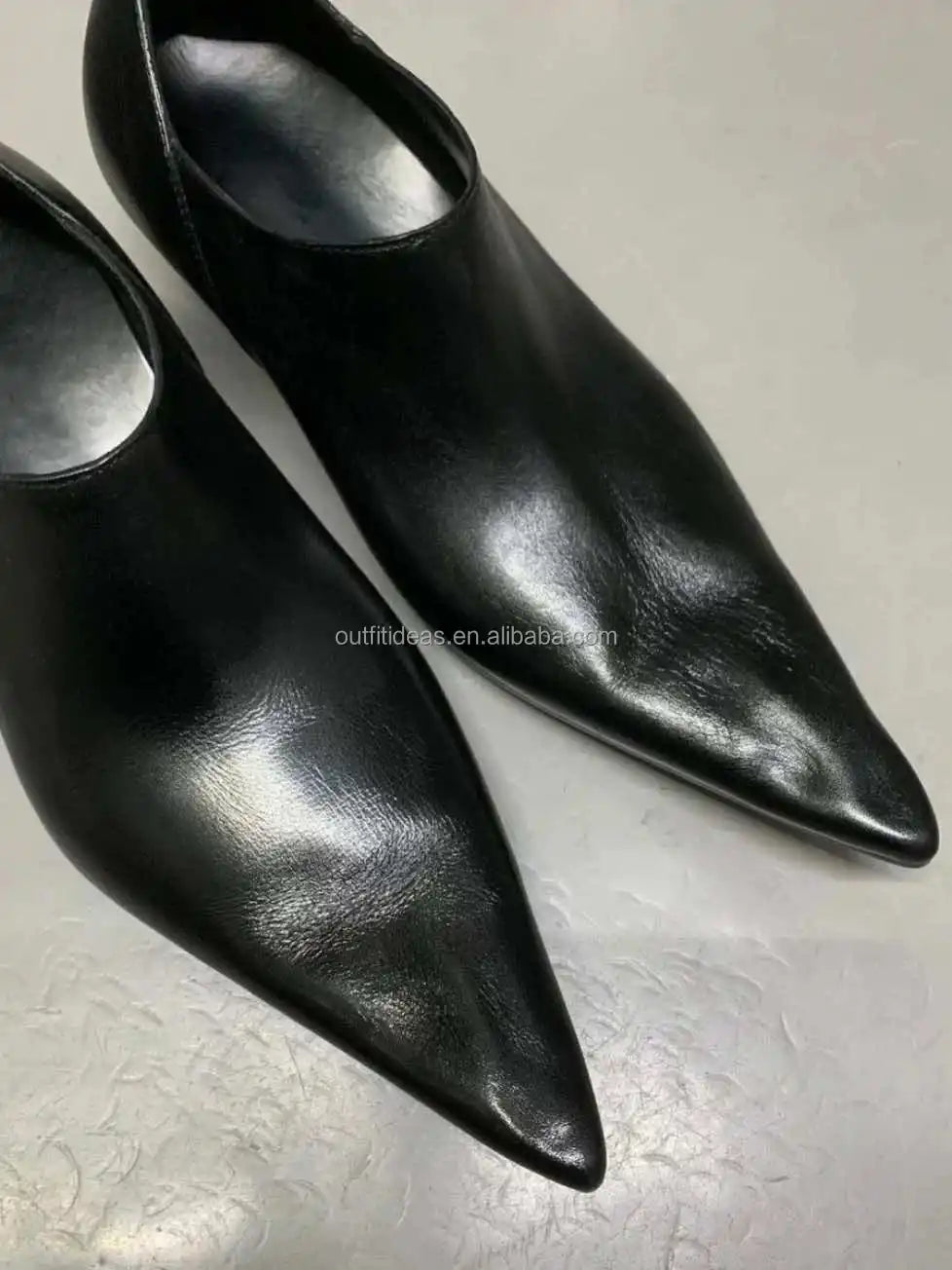 Extra Pointed Toe Leather Oxfords Large Volume Men Heel Shoes Black Women Party Wedding Dress Shoes for Men Pointed Toe Shoes