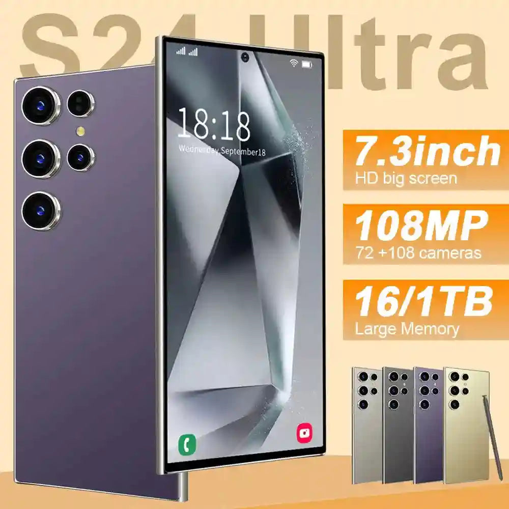 S24 Ultra Unlocked 5G Smartphone, 16GB RAM, 1TB Storage, Gold Tidesmit