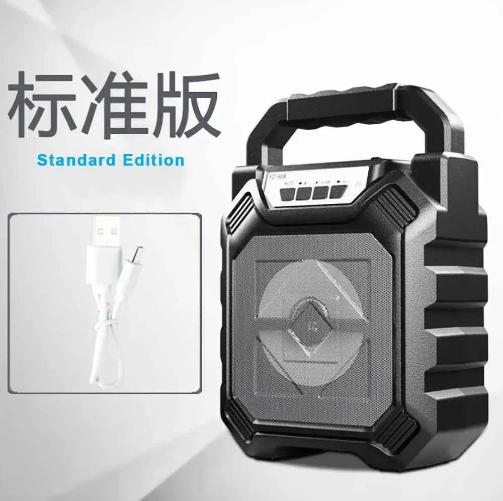Portable Bluetooth Speaker 9W with FM Radio and Bass Boost - Black Black My Store