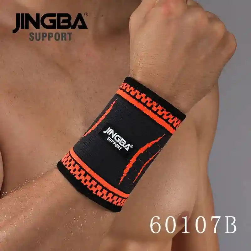 Elastic Wrist Support Brace – Breathable Nylon for Sports Stability Orange L Tidesmit