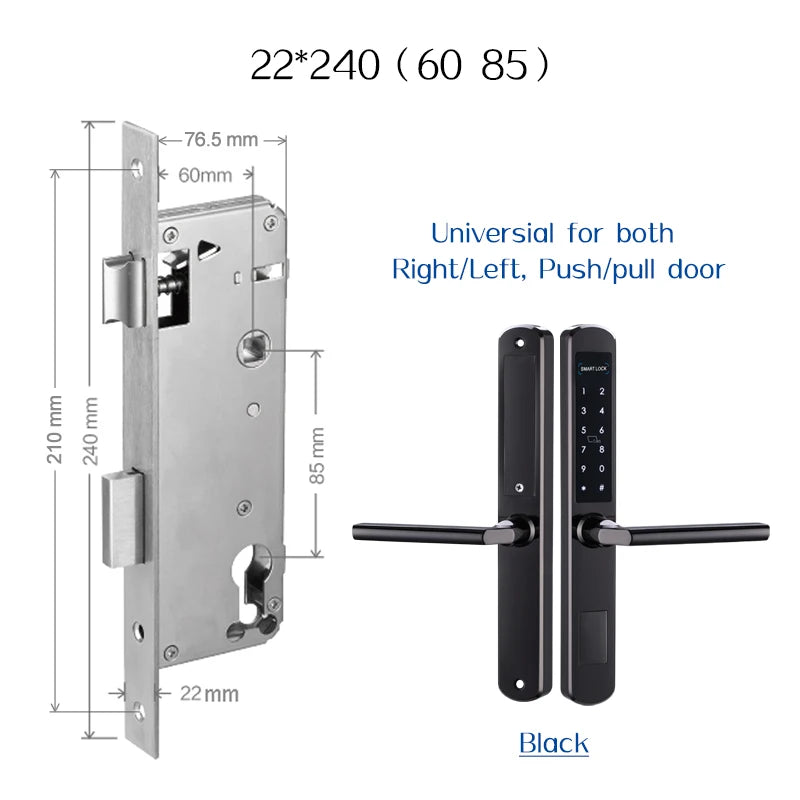 TTLock App Smart Sliding Lock WIFI Electronic Door Lock Bluetooth Digital APP Keypad Code RFID Card Keyless Lock For Hotel/Home