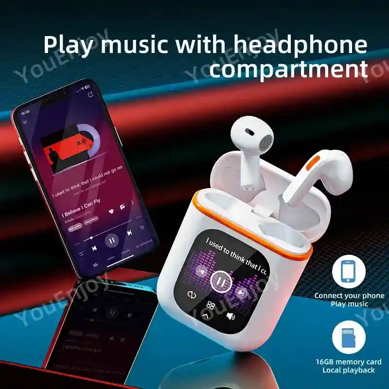 K2 Wireless ANC Earbuds with Touch Screen Case by Tidesmit Tidesmit