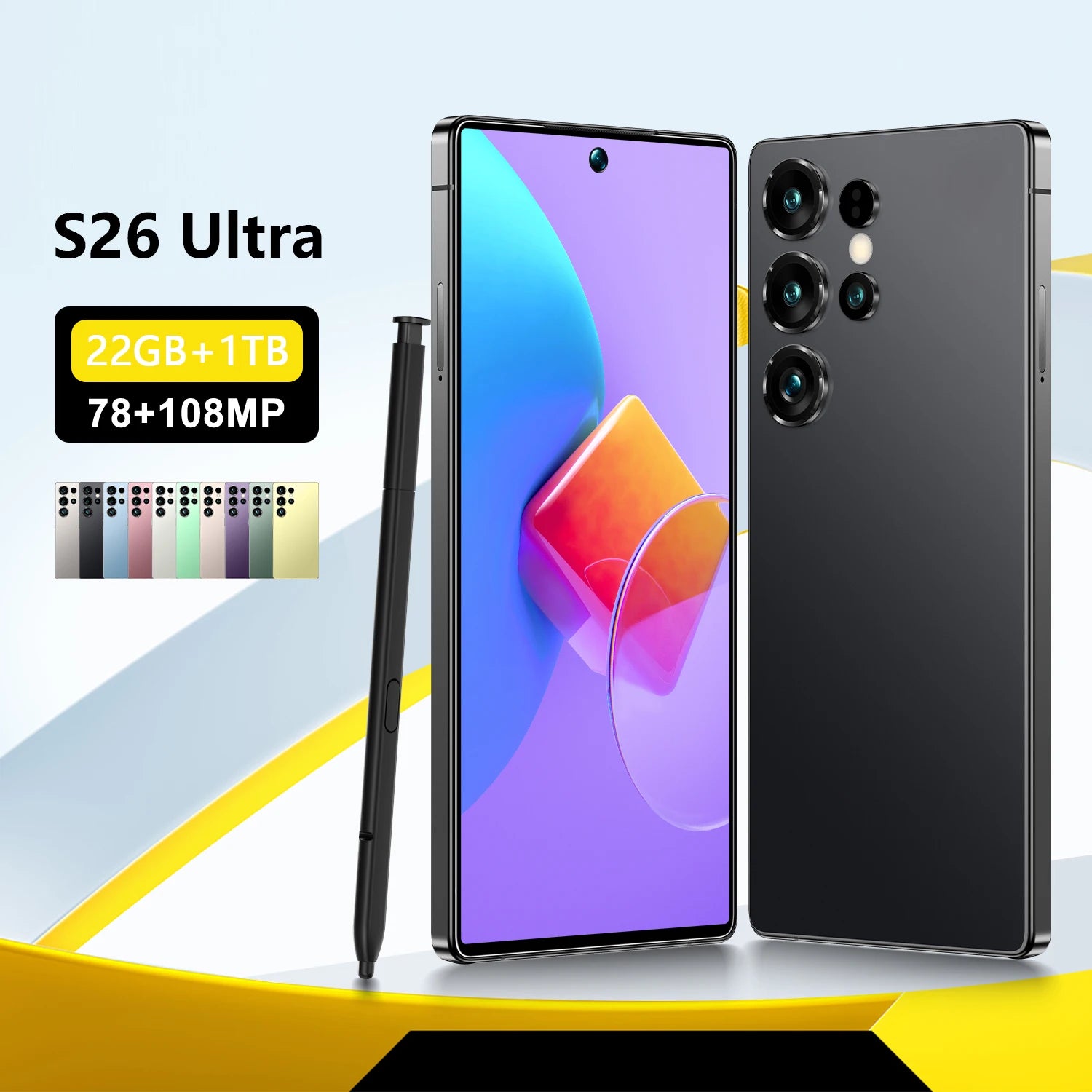 Android 14 5G Smartphone 7.3 Inch 22GB RAM 1TB Storage Tidesmit
