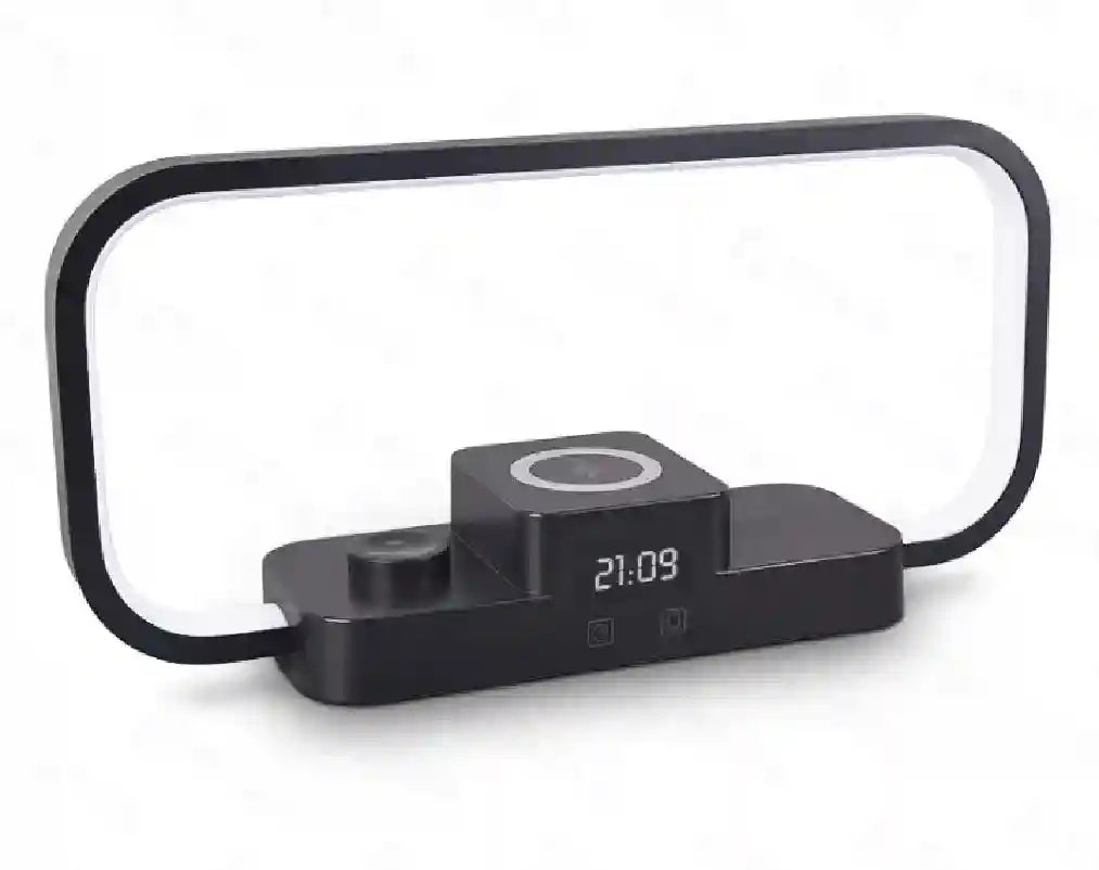 3-in-1 Magnetic Wireless Charger with LED Alarm Clock - Black Tidesmit