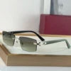 2026 Brand Designer Luxury Fashion Men's Sunglasses Rectangular Borderless Gradient Lens Unisex Titanium Frame UV400 Optical