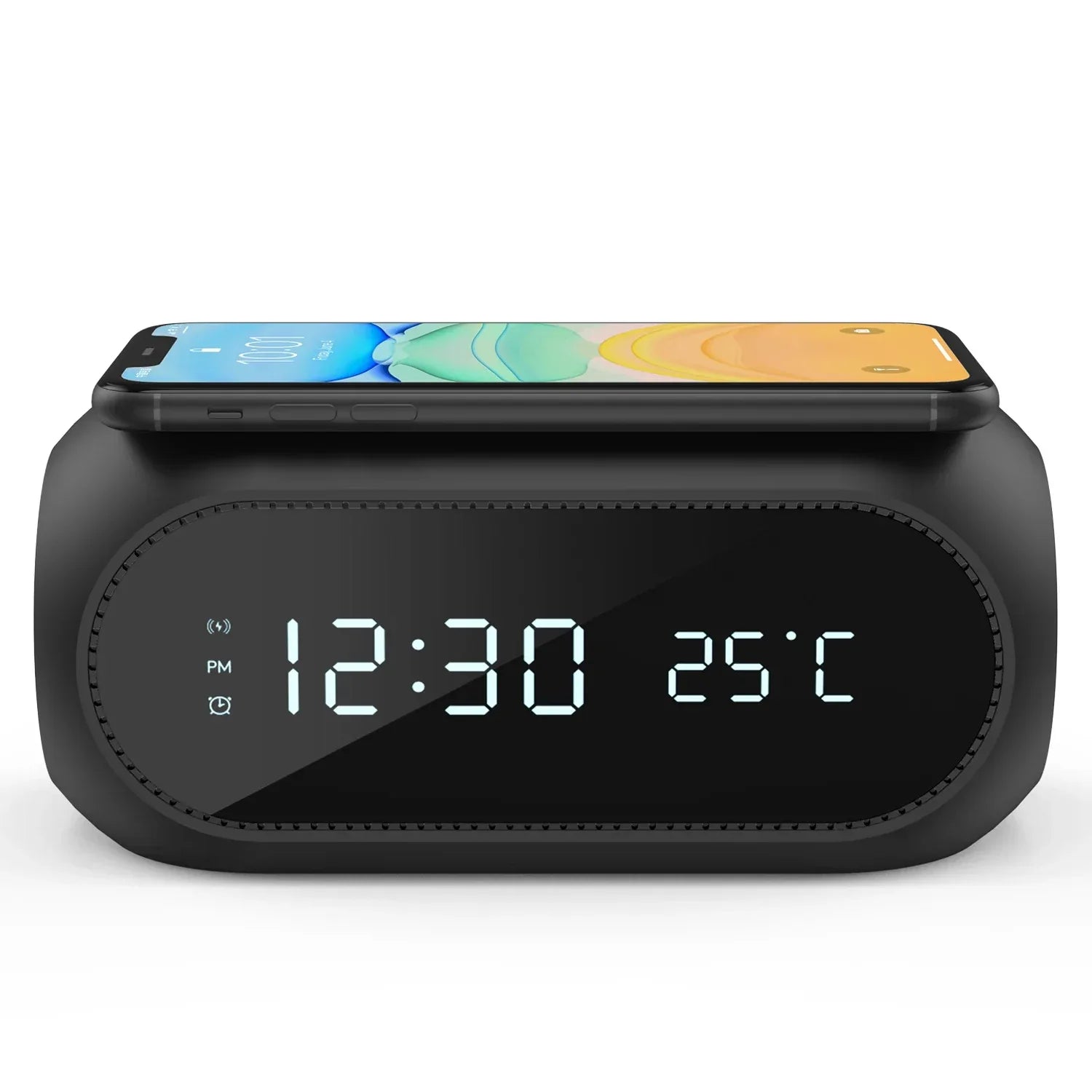 15W Wireless Charger Alarm Clock with Fast Charging LED Display Tidesmit