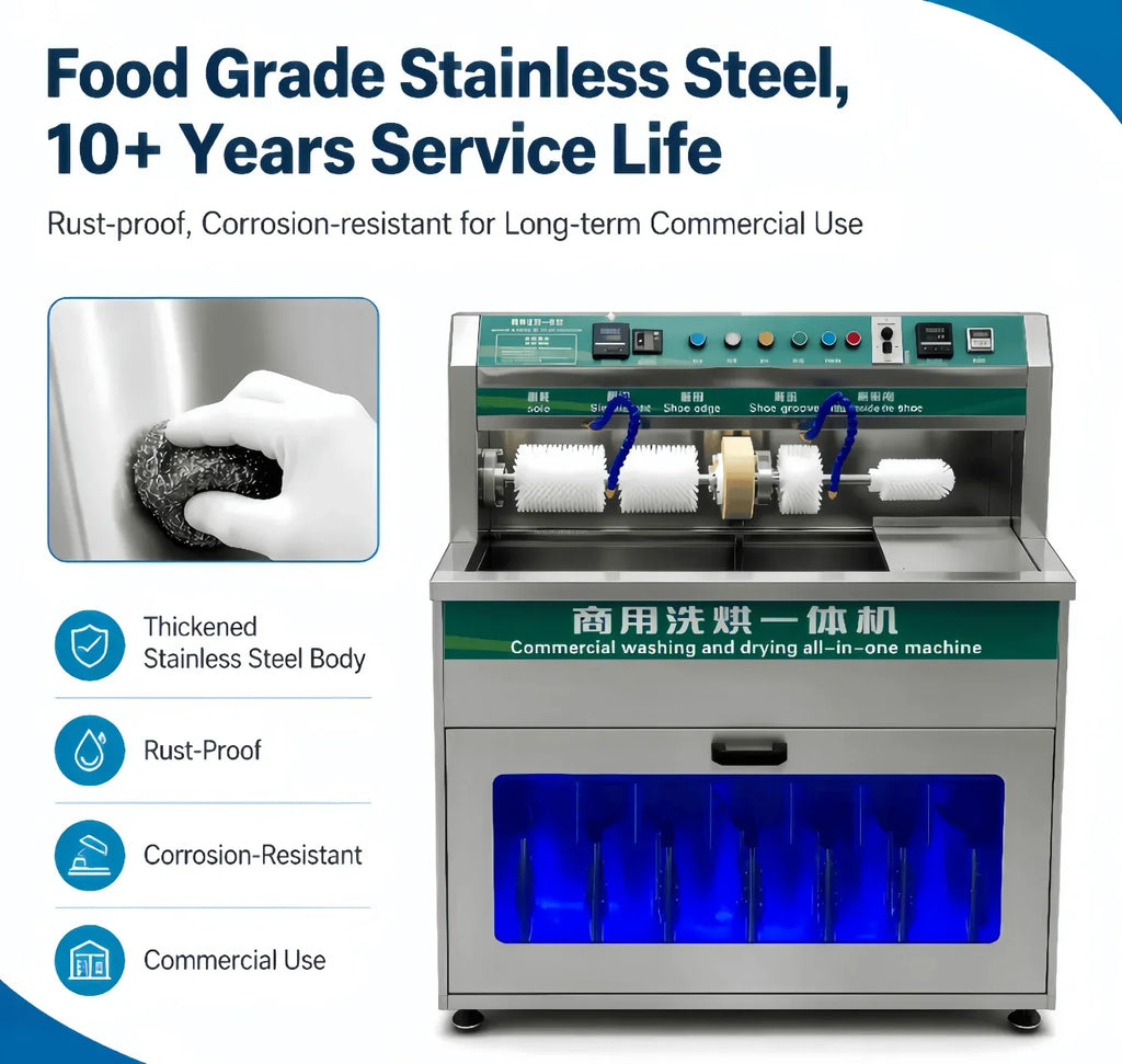 Industrial Strength Shoe Washer and Dryer for Commercial Use Coin Operated