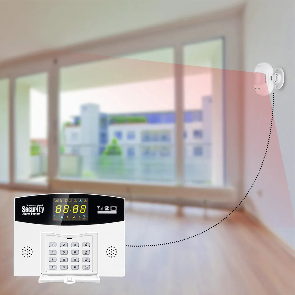 Fuers WIFI 4G 2G GSM Alarm System work with Tuya SmartBurglar Alarm Wireless Wired Security Zone Link Alexa Google Motion Sensor