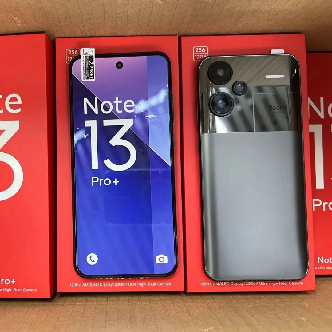 Note13 Pro+ smartphone featuring 12GB RAM, 256GB storage, 120Hz display, and 5G connectivity for high performance.