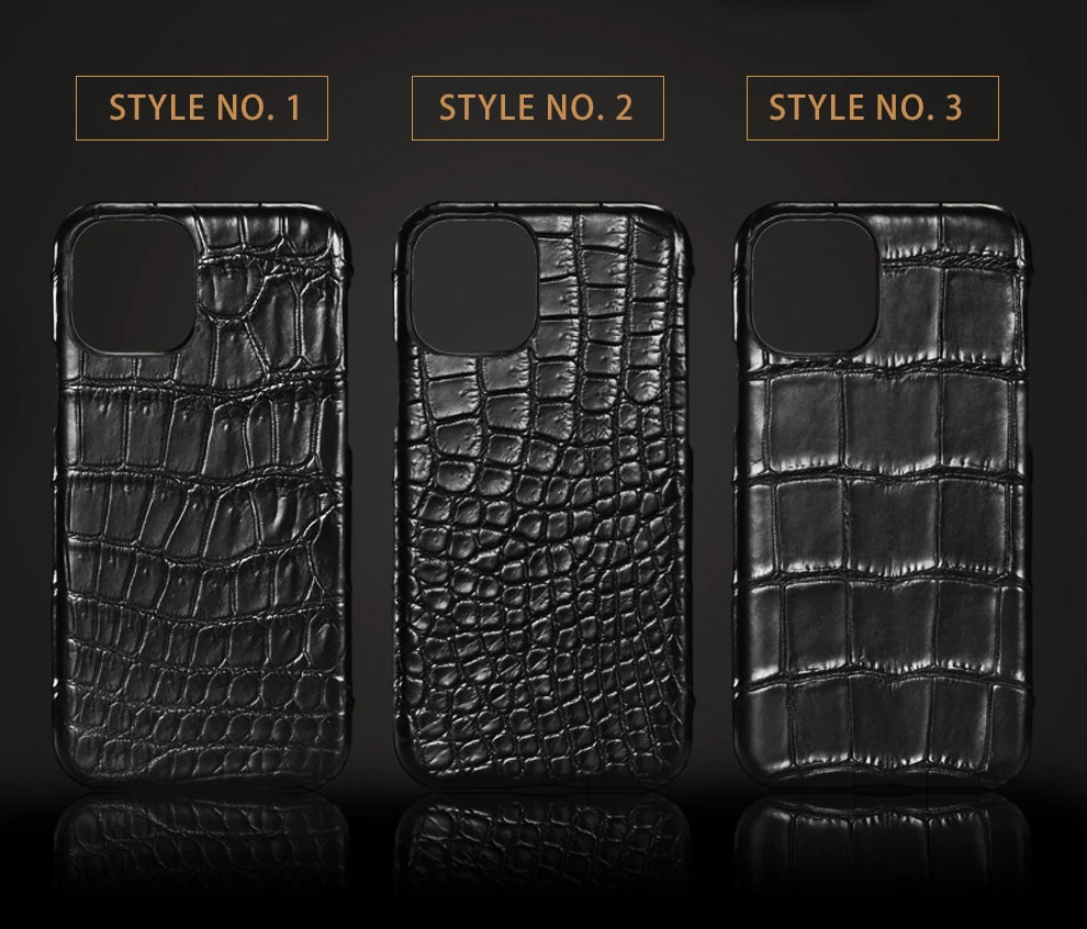 Crocodile Leather iPhone Case: Military-Grade Shock Protection Tidesmit