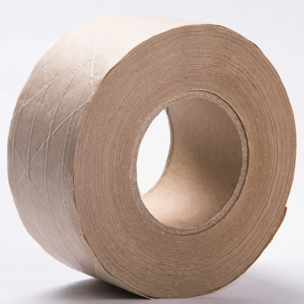 Custom Logo Branded Black Kraft Paper Tape Water Activated Acrylic Reinforced Shipping Packing for Professional Durable Results