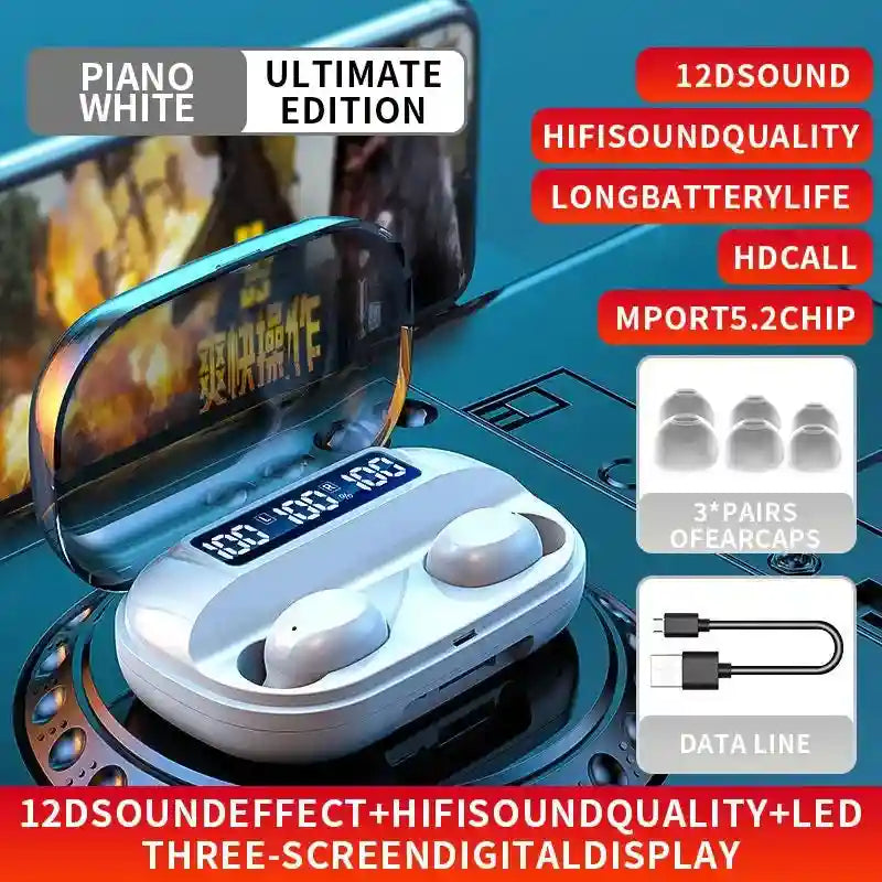 Wireless Sports Earbuds With LED Display - Tidesmit Audio Tidesmit