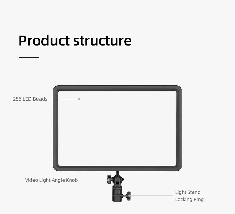 LED Video Light Panel 30W | Adjustable Color Temp Lighting Kit Tidesmit