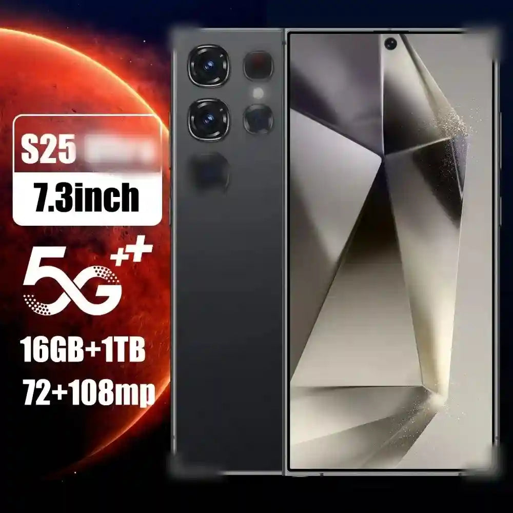 Tidesmit 7.3 Inch 5G Smartphone, 16GB RAM 1TB Storage, Unlocked Mobile Black 16g Tidesmit