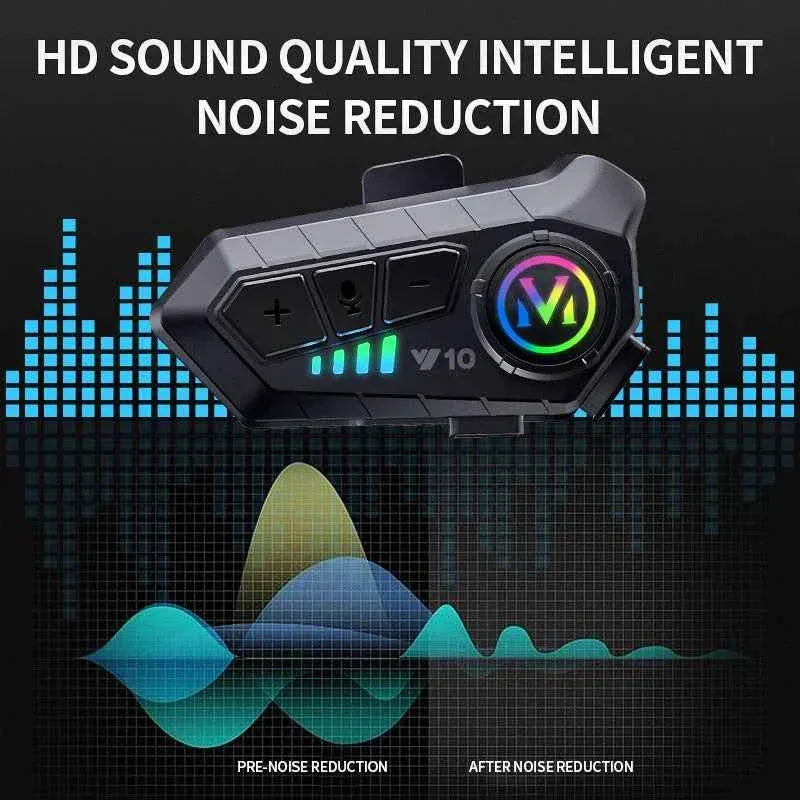 Motorcycle Helmet Intercom BT 5.3 Wireless Headset - Y10 Model My Store