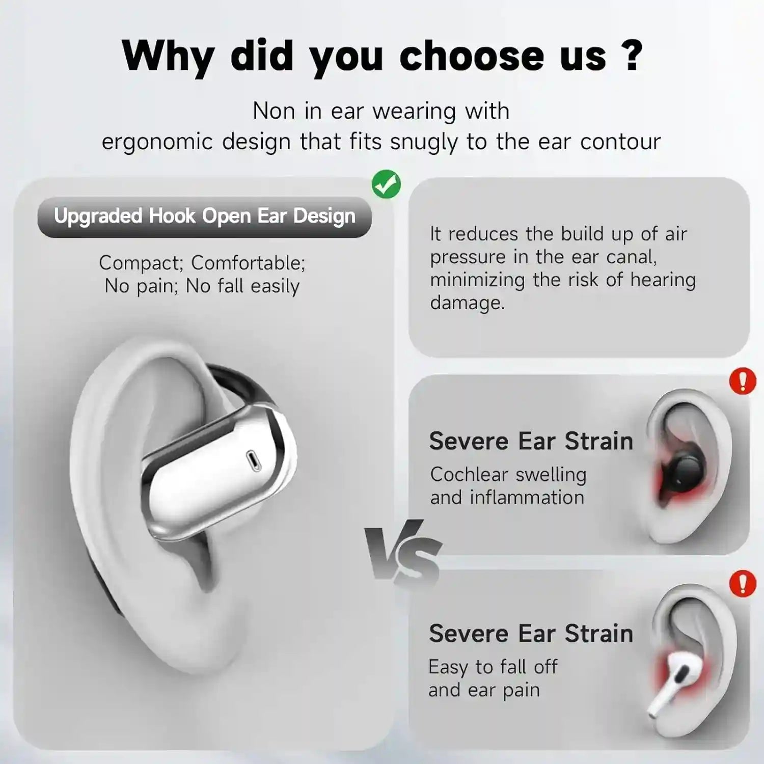 Tidesmit YYK-Q16S Open Ear Bluetooth Sport Earbuds – Wireless Audio Tidesmit