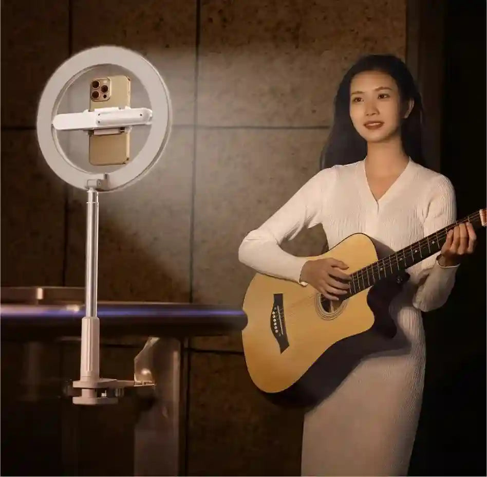 Tidesmit LED Ring Light with Stand for Mobile Content Creation Gray R6 Tidesmit