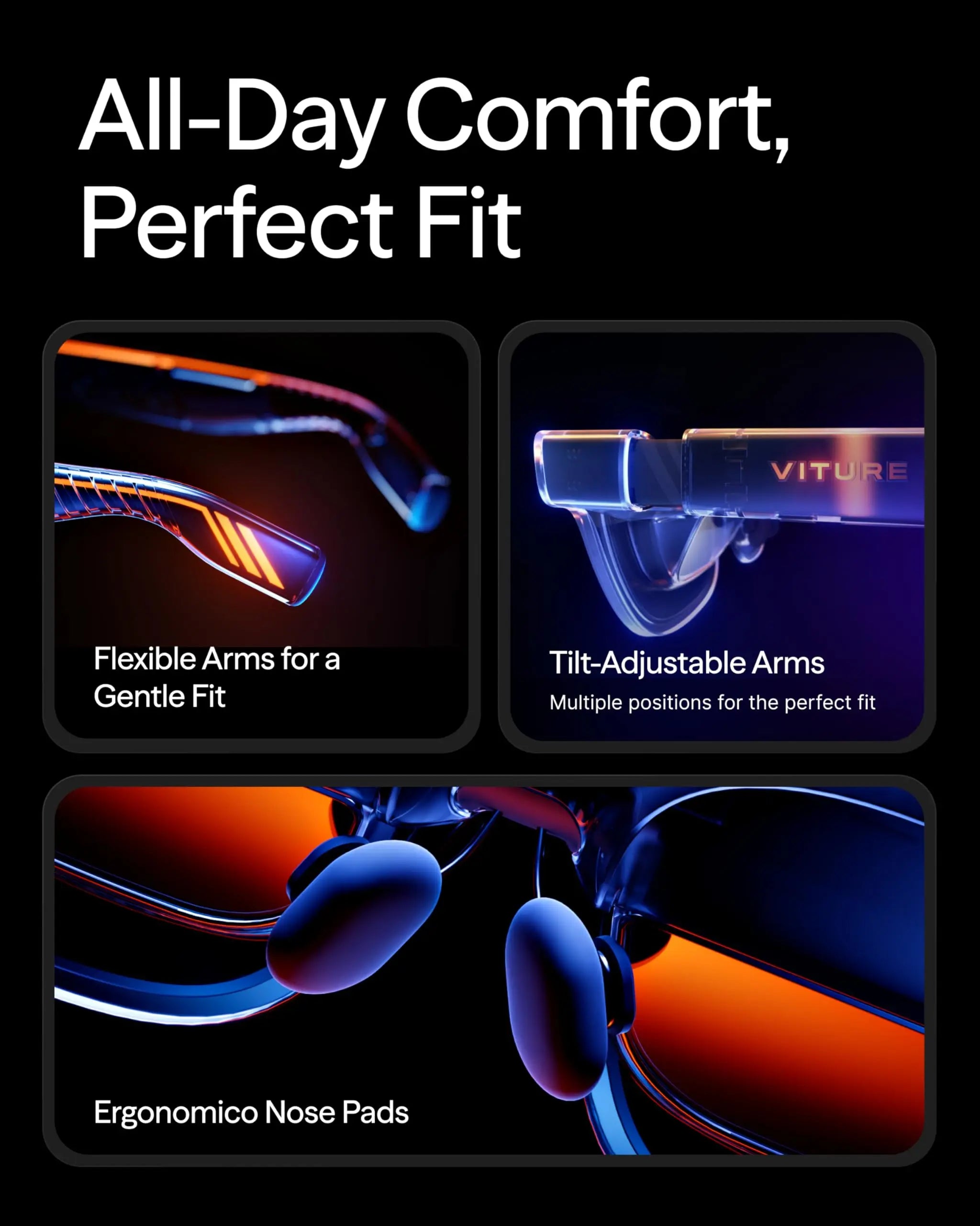 VITURE Luma XR Glasses 1200p Ultra Sharp Display, 1000 Nits, 50° FOV, Dimming Adjustments