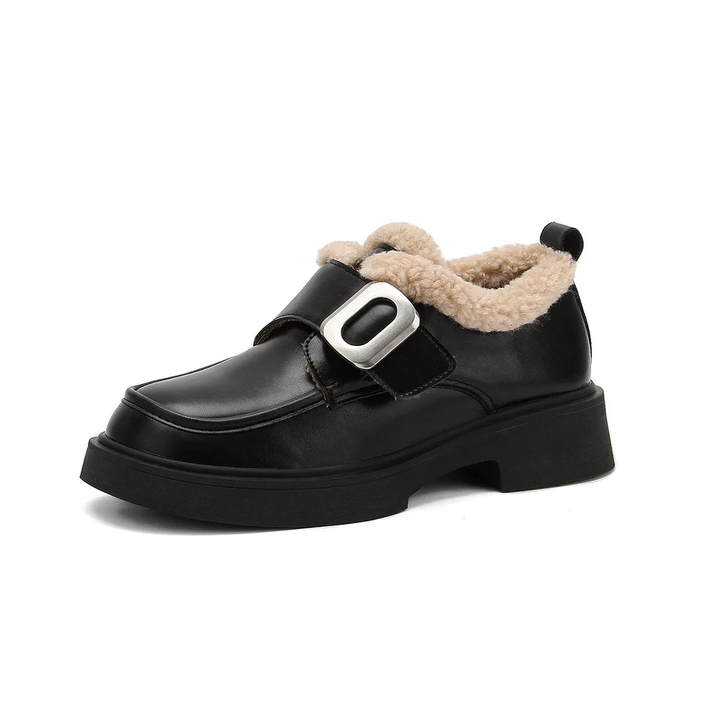 Classic Designers Hot Selling Inner Durable Dress Shoes Keep Warm Ladies Comfortable Casual Loafers Winter Shoes for Women