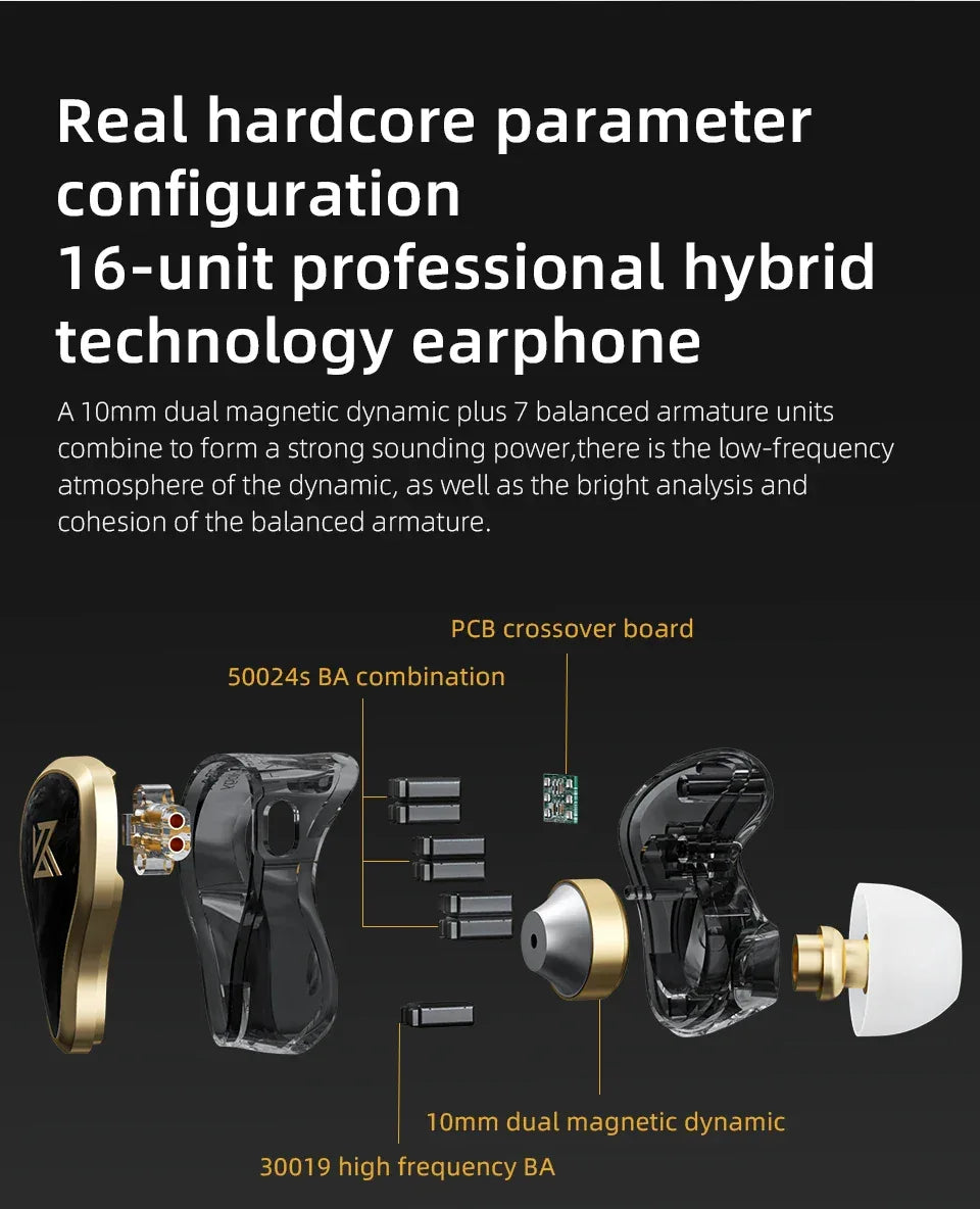 16-Driver HiFi In-Ear Monitors with Bass Focus by Tidesmit Tidesmit