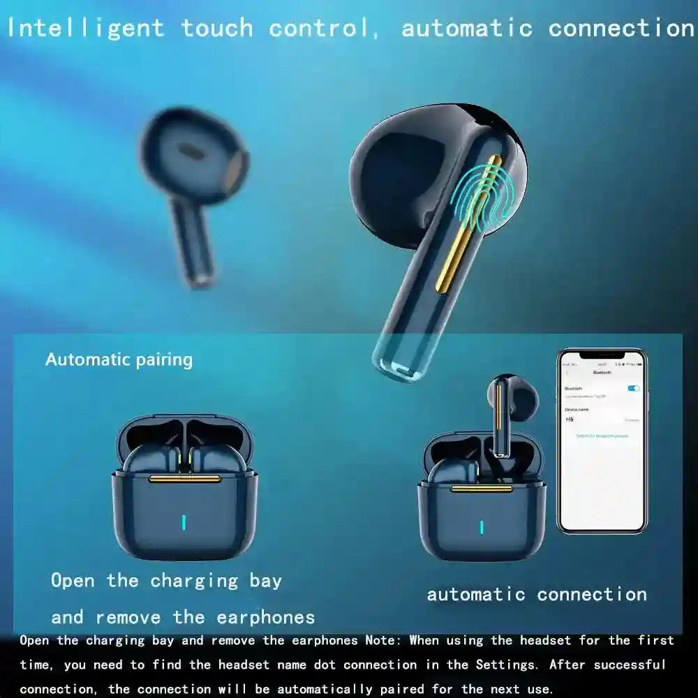 Tidesmit H6 TWS Wireless Earbuds | Waterproof Sport Fit Microphone Tidesmit