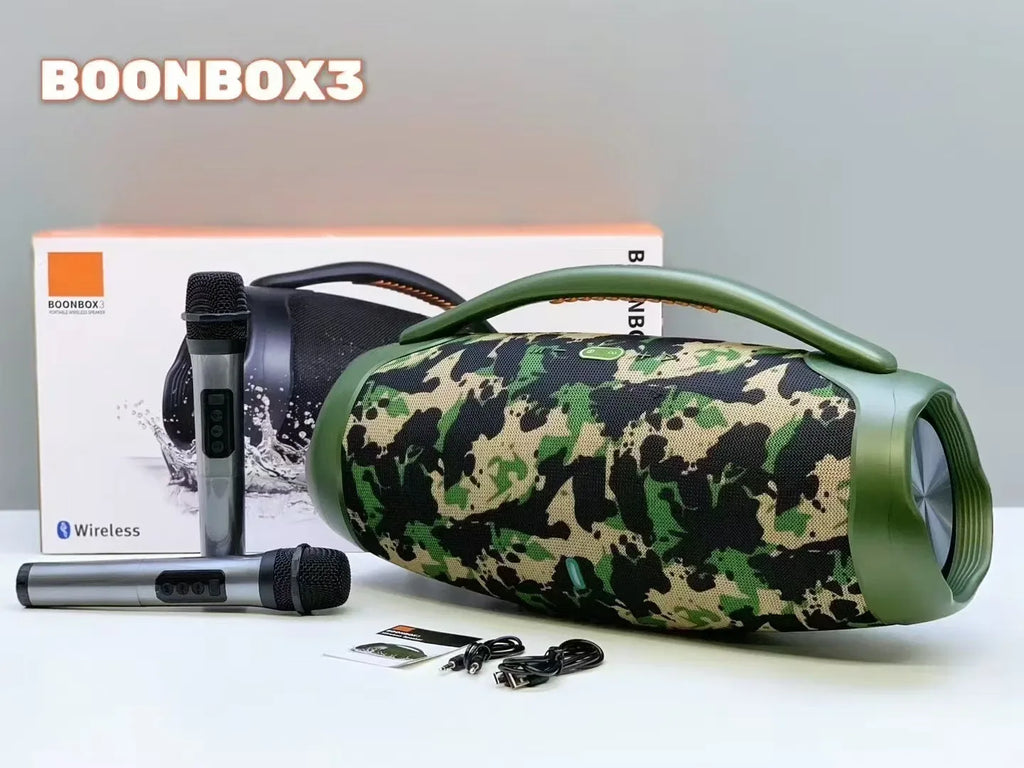Portable Bluetooth Speaker 80W Heavy Bass - Black Waterproof Wireless Audio My Store