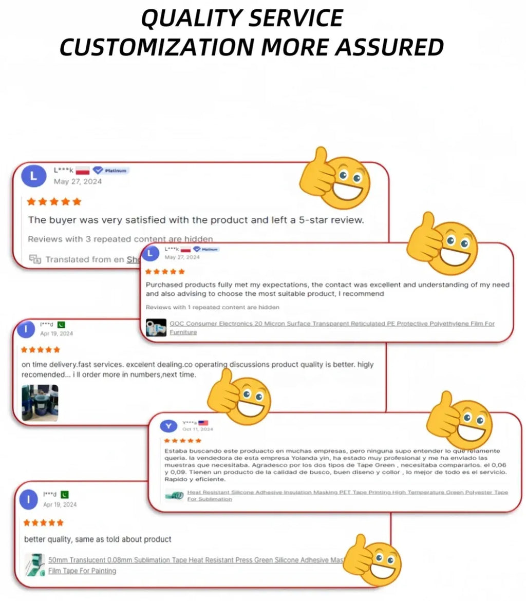 Customer service and quality review infographic with testimonial blocks