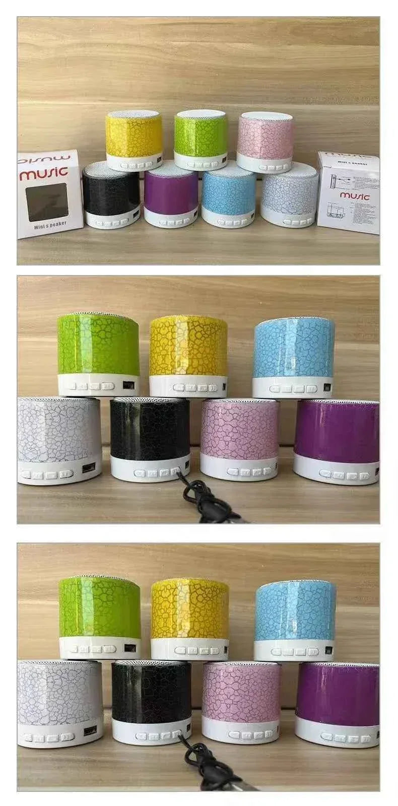 Portable Bluetooth Speaker with RGB Lights and 360 Stereo Sound My Store