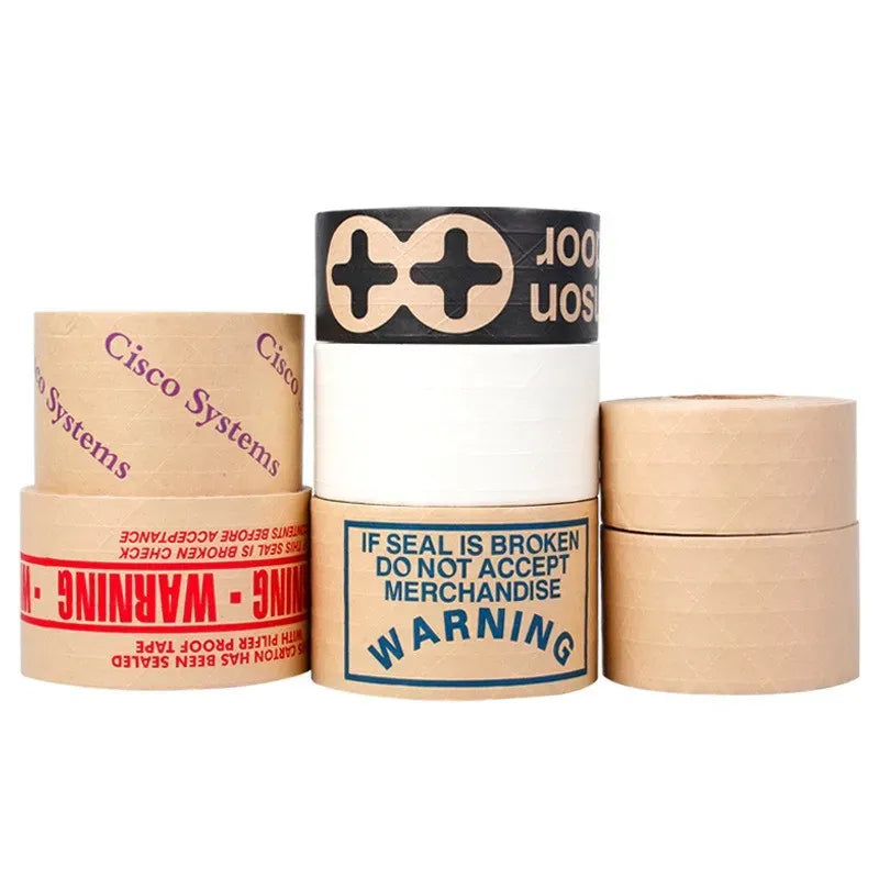 ECO Friendly Gummed Kraft Paper Tape Thicker Packing Tape Acrylic Adhesive for Single Sided Carton Sealing Pressure Sensitive
