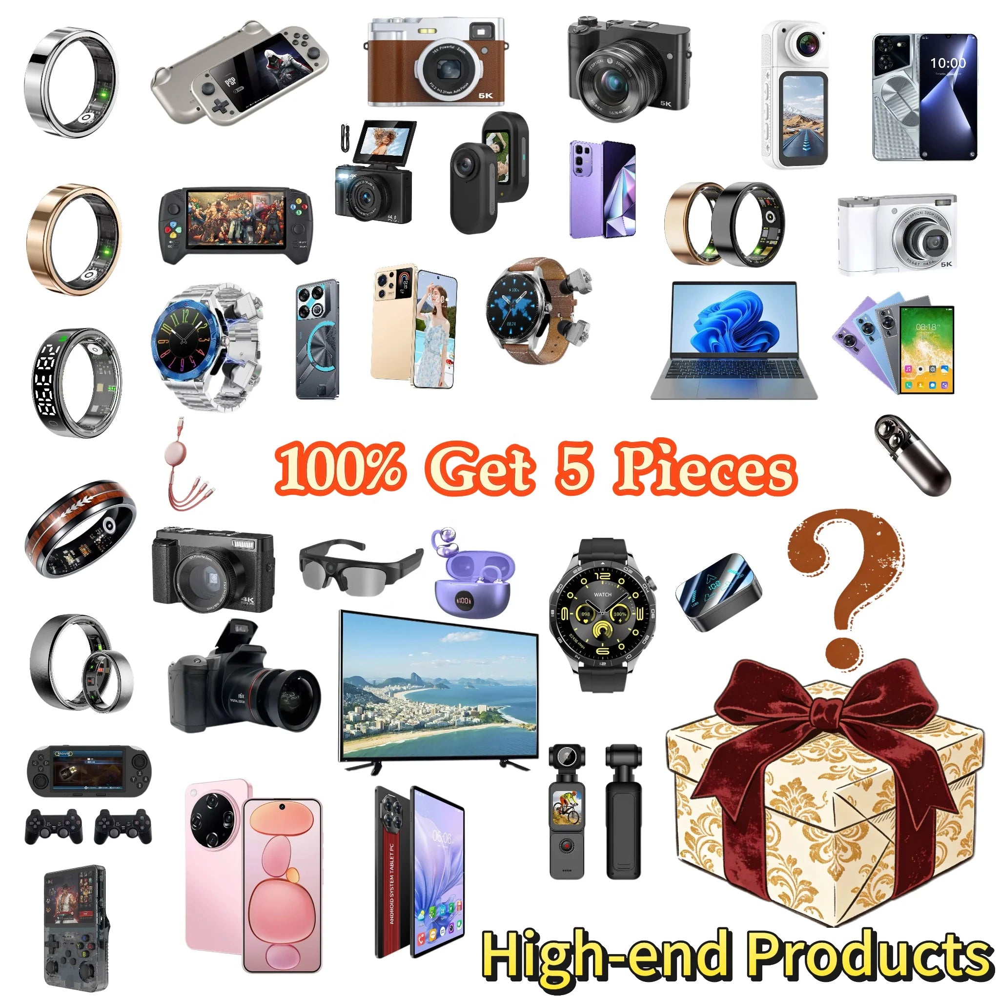 5G Smartphone Mystery Box: 16GB RAM 1TB Storage 5-Piece Set Tidesmit