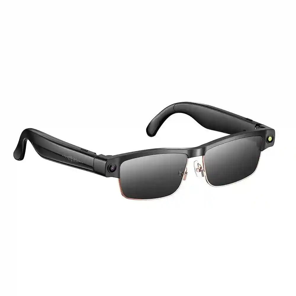 Smart Audio Translator Glasses | AI Real-Time Voice | Tidesmit Black gold sunglasses Tidesmit