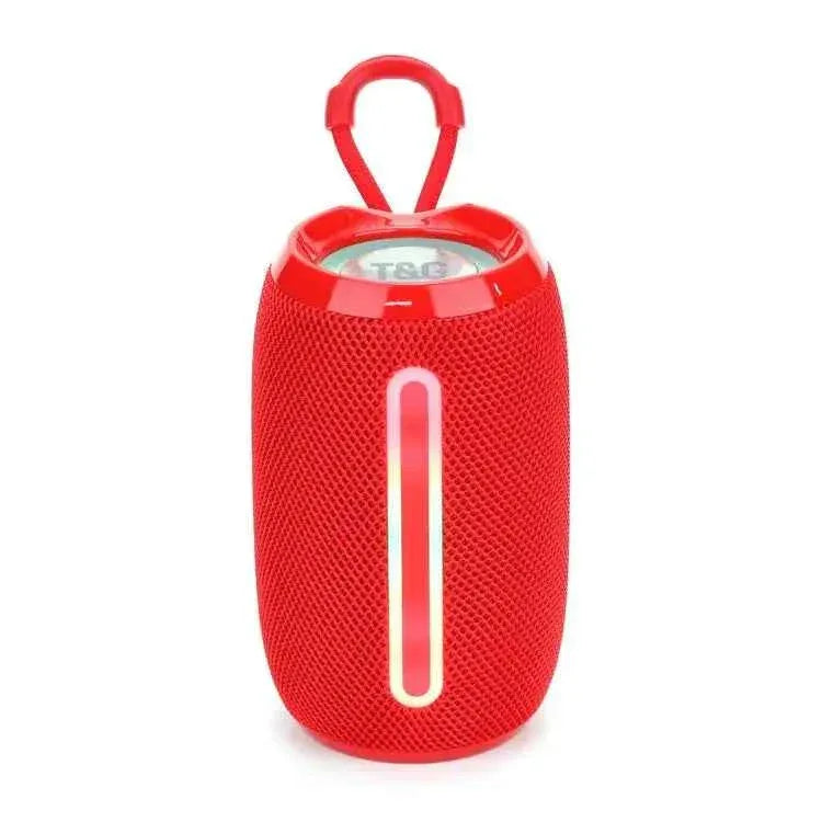 Portable Bluetooth Speaker with RGB LED and Deep Bass Subwoofer Red My Store