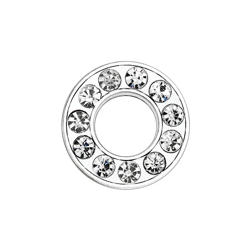 8mm silver rhinestone slide charm for DIY personalized pet dog collars, perfect for custom jewelry letters.