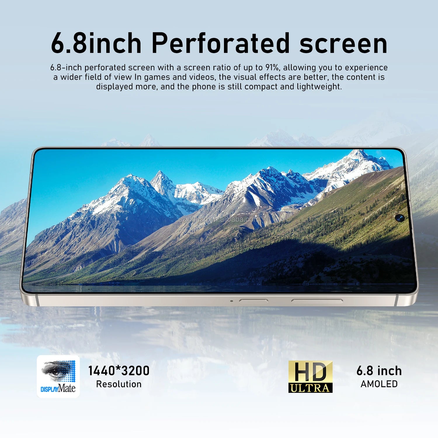 5G Smartphone 1TB 16GB RAM - Android 15 Dual SIM Gold Tidesmit