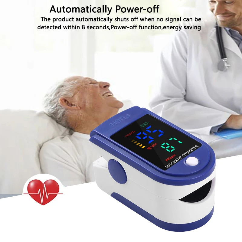 Oximetro monitor Fingertip Oxygen Saturation Detector Medical Pulse Oximeter Clip Health Heart Rate Oximetry LED