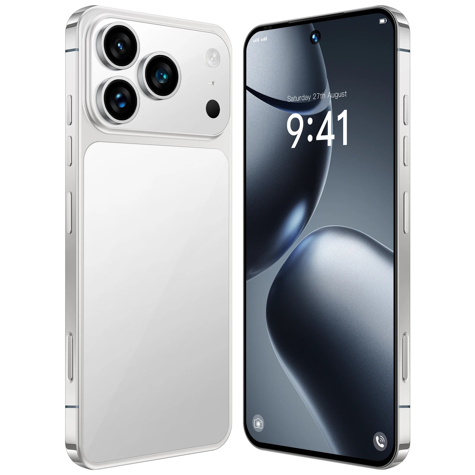 2025 Oem I17 Pro 7.3-Inch 5G LTE Smartphone Deca-Core CPU HD MP Rear Camera HD OLED Dual-SIM 8000mAh Android 15 English
