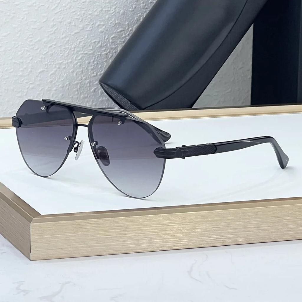 BIZSTER Luxury Frameless Fashion Toad Shaped Sunglasses UV400 Optical Casual Unisex Outdoor Use Model 6024